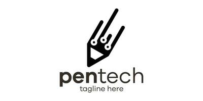 pen logo ontwerp technologie icoon vector illustratie