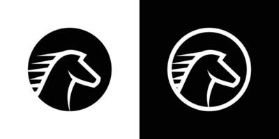 logo ontwerp paard snelheid icoon vector illustratie
