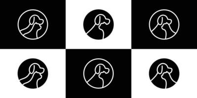 logo dier huisdier lijn ontwerp icoon vector illustratie