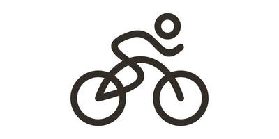 logo ontwerp fietsen lijn icoon vector illustratie 4