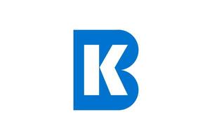 bk merk naam eerste brieven in blauw kleur monogram. vector