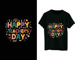 gelukkig leraar dag t-shirt ontwerp vector