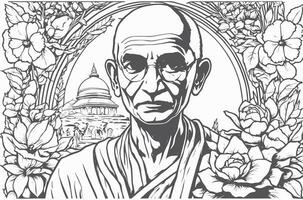 Internationale dag van geweldloosheid Gandhi jayanti. de Internationale dag van geweldloosheid is gemarkeerd Aan 2 oktober, de verjaardag van mahatma gandhi, leider van de Indisch onafhankelijkheid beweging. vector