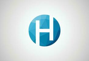 laag poly en brief h logo ontwerp sjabloon, vector illustratie