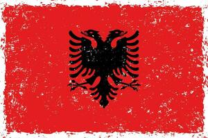 Albanië vlag grunge verontrust stijl vector