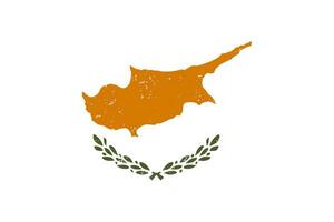 Cyprus vlag grunge verontrust stijl vector