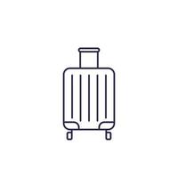 bagage tas pictogram, lijn vector