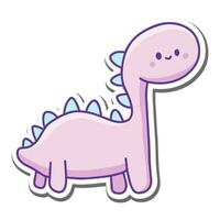 schattig dinosaurus stickers illustratie vector