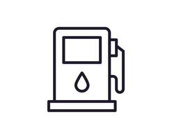 single lijn icoon van gas- station Aan geïsoleerd wit achtergrond. hoog kwaliteit bewerkbare beroerte voor mobiel appjes, web ontwerp, websites, online winkels enz. vector