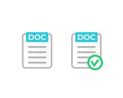 doc document met vinkje vector