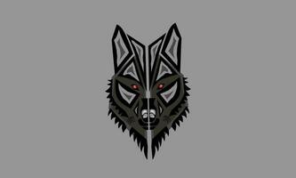 jager wolf hoofd logo ontwerp, dapper wolf gezicht logo. vector