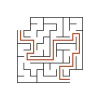 abstract labyrint. spel voor kinderen en volwassenen. vector illustratie