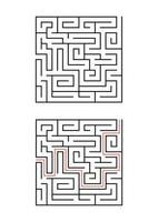 abstract labyrint. spel voor kinderen en volwassenen. vector illustratie