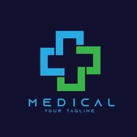 minimaal medisch ziekenhuis gezondheidszorg logo vector sjabloon