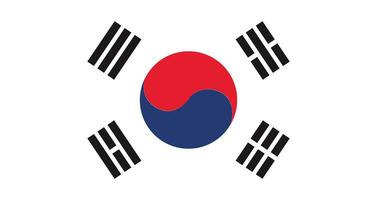 vlak illustratie van zuiden Korea vlag. zuiden Korea vlag vector