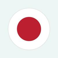 Japan ronde land vlag. Japan cirkel nationaal vlag. vector