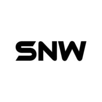 snw brief logo ontwerp, inspiratie voor een uniek identiteit. modern elegantie en creatief ontwerp. watermerk uw succes met de opvallend deze logo. vector