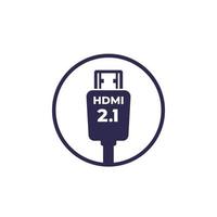 hdmi 2.1-pictogram op wit, vector