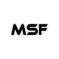 msf brief logo ontwerp, inspiratie voor een uniek identiteit. modern elegantie en creatief ontwerp. watermerk uw succes met de opvallend deze logo. vector