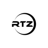 rtz brief logo ontwerp, inspiratie voor een uniek identiteit. modern elegantie en creatief ontwerp. watermerk uw succes met de opvallend deze logo. vector