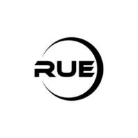 rue brief logo ontwerp, inspiratie voor een uniek identiteit. modern elegantie en creatief ontwerp. watermerk uw succes met de opvallend deze logo. vector