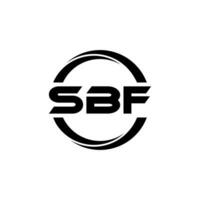 sbf brief logo ontwerp in illustratie. vector logo, schoonschrift ontwerpen voor logo, poster, uitnodiging, enz.