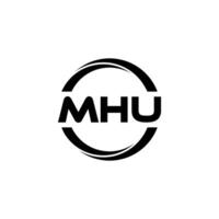 mhu brief logo ontwerp, inspiratie voor een uniek identiteit. modern elegantie en creatief ontwerp. watermerk uw succes met de opvallend deze logo. vector