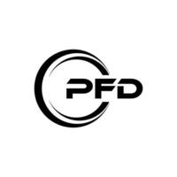 pfd brief logo ontwerp, inspiratie voor een uniek identiteit. modern elegantie en creatief ontwerp. watermerk uw succes met de opvallend deze logo. vector