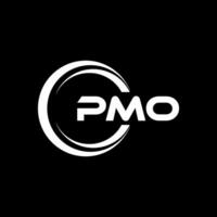 pmo brief logo ontwerp, inspiratie voor een uniek identiteit. modern elegantie en creatief ontwerp. watermerk uw succes met de opvallend deze logo. vector