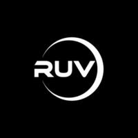 ruv brief logo ontwerp, inspiratie voor een uniek identiteit. modern elegantie en creatief ontwerp. watermerk uw succes met de opvallend deze logo. vector