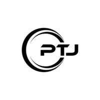 ptj brief logo ontwerp, inspiratie voor een uniek identiteit. modern elegantie en creatief ontwerp. watermerk uw succes met de opvallend deze logo. vector