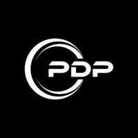 pdp brief logo ontwerp, inspiratie voor een uniek identiteit. modern elegantie en creatief ontwerp. watermerk uw succes met de opvallend deze logo. vector