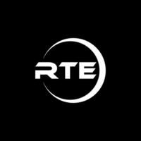 rte brief logo ontwerp, inspiratie voor een uniek identiteit. modern elegantie en creatief ontwerp. watermerk uw succes met de opvallend deze logo. vector