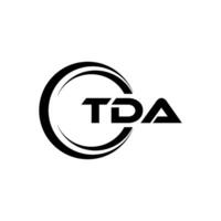 tda brief logo ontwerp, inspiratie voor een uniek identiteit. modern elegantie en creatief ontwerp. watermerk uw succes met de opvallend deze logo. vector