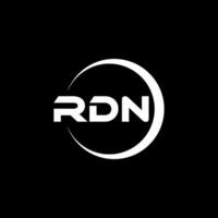 rdn brief logo ontwerp, inspiratie voor een uniek identiteit. modern elegantie en creatief ontwerp. watermerk uw succes met de opvallend deze logo. vector