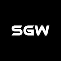 sgw brief logo ontwerp, inspiratie voor een uniek identiteit. modern elegantie en creatief ontwerp. watermerk uw succes met de opvallend deze logo. vector