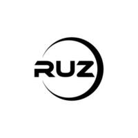 ruz brief logo ontwerp, inspiratie voor een uniek identiteit. modern elegantie en creatief ontwerp. watermerk uw succes met de opvallend deze logo. vector