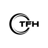 tfh brief logo ontwerp, inspiratie voor een uniek identiteit. modern elegantie en creatief ontwerp. watermerk uw succes met de opvallend deze logo. vector