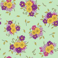 kleurrijk madeliefjes bloemen en wild bloemen. naadloos patroon achtergrond vector