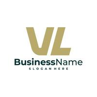 brief vl logo ontwerp vector. luxe vl logo ontwerp sjabloon concept vector