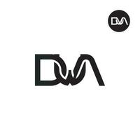 brief dwa monogram logo ontwerp vector