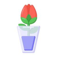 tulp en natuurbloem vector