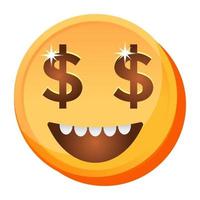 geld gezicht emoji vector