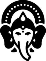 solide icoon voor ganesh chaturthi vector