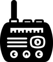 solide icoon voor radio's vector