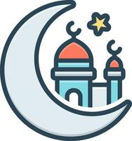 kleur icoon voor eid ul fitr vector