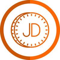 Jordaans dinar vector icoon ontwerp