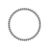 cirkel kader met lijn stijl 2 vector