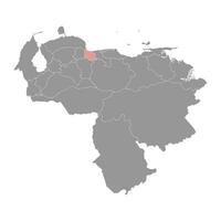 carabobo staat kaart, administratief divisie van Venezuela. vector