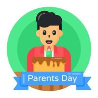 ouders dag taart vector